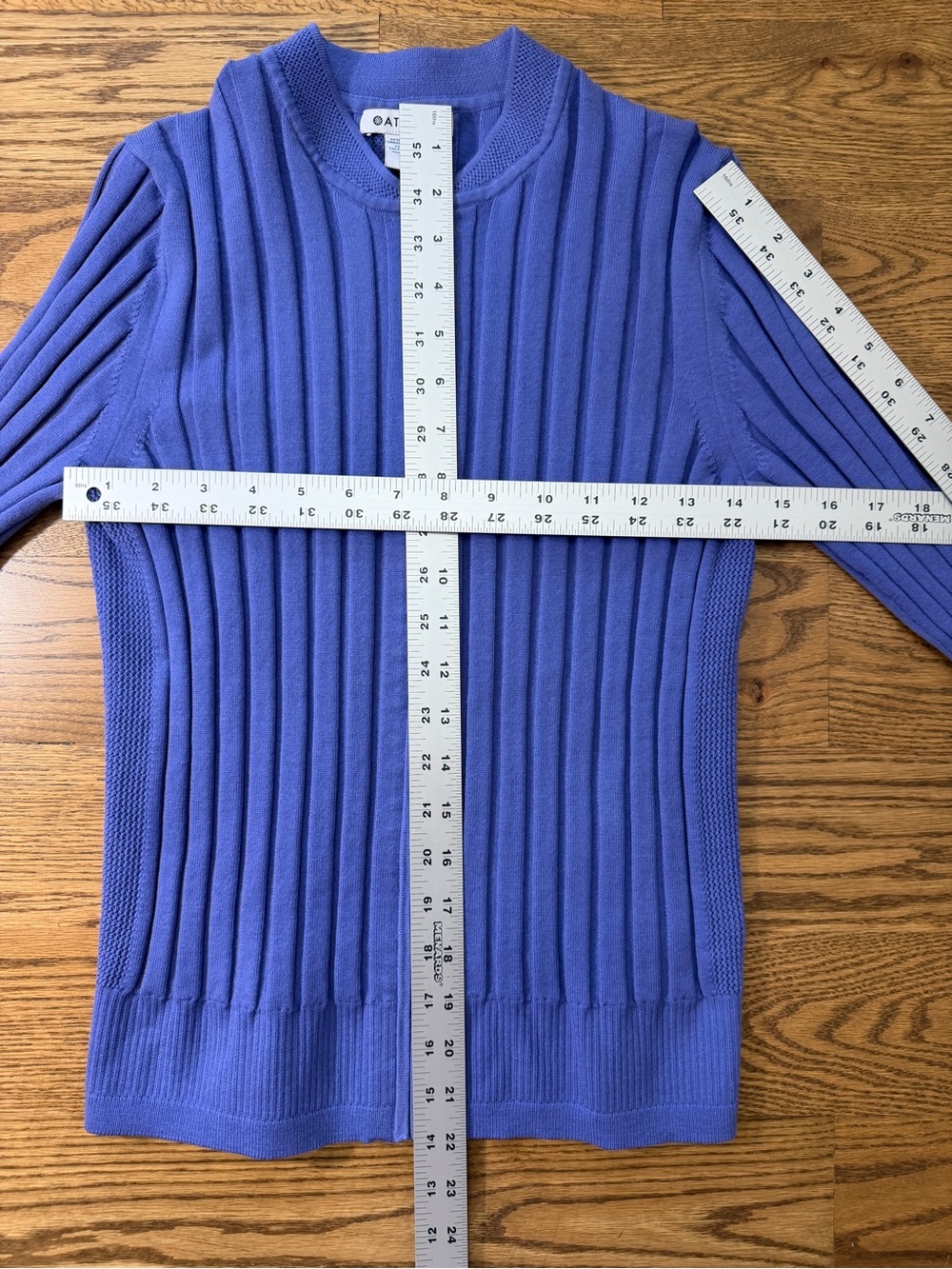 Athleta Ribbed Zip-Front Cardigan - Periwinkle Blue - Picture 8 of 9
